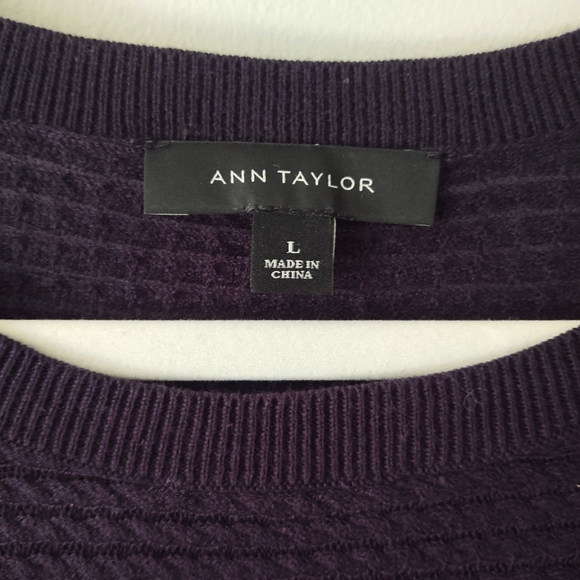 Ann Taylor Sweaters - Ann Taylor navy summer weight sweater with 3/4 length sleeves size women's large
